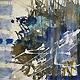 Blauer Knall, 60x100cm, Acryl auf Leinwand, verkauft